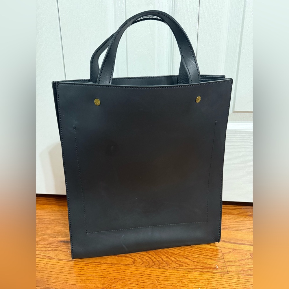 Madewell leather convertible passenger tote black - Picture 5 of 11